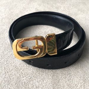 Vintage Gucci croc belt